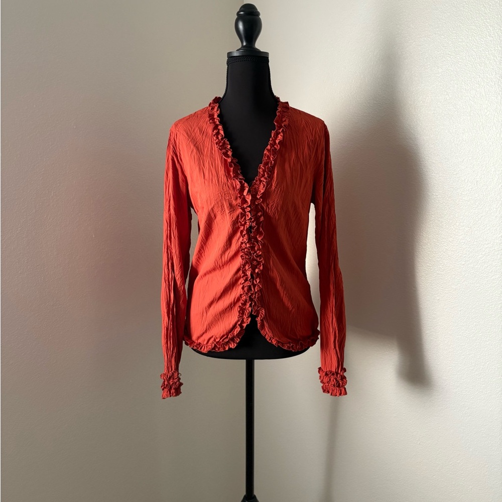 Promod Burnt Orange Cardigan- Size Medium